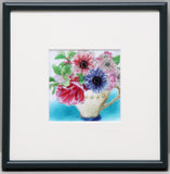Saikosha - #011-08  Flower  (Framed Cloisonné ware) - Free Shipping