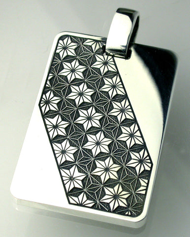 Saito - Genroku - Asanoha Pattern Pendant Top (950 Silver)