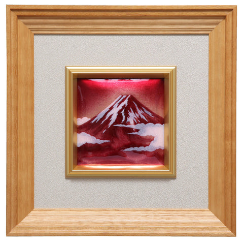 Saikosha - #012-11 Aka Fuji (Framed Cloisonné ware) - Free Shipping