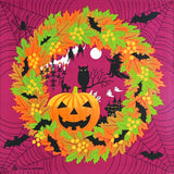 Asayama Misato - Halloween (ハロウィン) 50 x 50 cm Furoshiki (Japanese Wrapping Cloth)