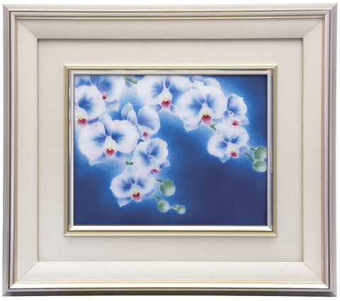 Saikosha - #014 01 Phalaenopsis orchid (Framed Cloisonné ware) - Free Shipping