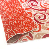 AtarashikiInishie -  Double-Sided Dyeing - Karakusa Red - Furoshiki (Japanese Wrapping Cloth)