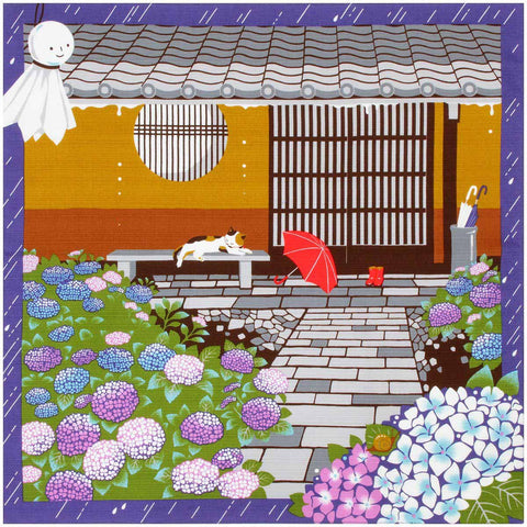 Mikeneko Mike - June Furoshiki (Japanese Wrapping Cloth)