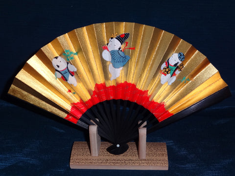 Kyoto Kazari Sensu - #64 Japanese Dolls - Length - 15.2 cm (5.984")