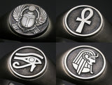 Saito - Egyptian motif  KHEPRI - Scarab - God of rebirth & the sunrise Amulet Silver Ring