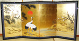 Japanese Traditional Hand Paint Byobu (Gold Leaf Folding Screen) - T 28 - Free Shipping