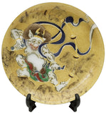 Saikosha - #002-05 Tawaraya Sotatsu Raijin  (Cloisonné ware ornamental plate) 21.00 cm - Free Shipping