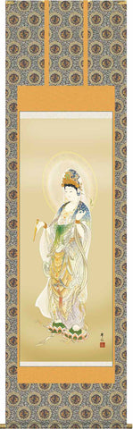 Sankoh Kakejiku - 8E1-K004  Youryu Kannon  (Relief from illness) - Free Shipping