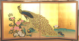 Tominaga Jyuho - Japanese Traditional Hand Paint Byobu (Gold Leaf Folding Screen) - X139 - Free Shipping