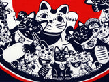 Kenema - Maneki-neko  猫手まねき - Furoshiki 50 x 50 cm