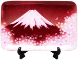 Saikosha - #003-20 Aka Fuji (Cloisonné ware ornamental plate) - Free Shipping