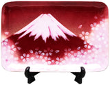 Saikosha - #003-20 Aka Fuji (Cloisonné ware ornamental plate) - Free Shipping
