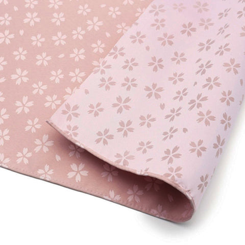 Kirara - Sakura -Double-Sided Dyeing Furoshiki - Beige/Pink - 48 x 48 cm