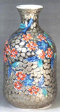 Fujii Kinsai Arita Japan - Somenishiki Platinum Sakura Sake bottle (Tokkuri) - Free Shipping