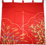 Kyoto Noren (Doorway curtain) 85 cm X 90 cm - Yamatori Akikusa Sabi Shu - Free Shipping