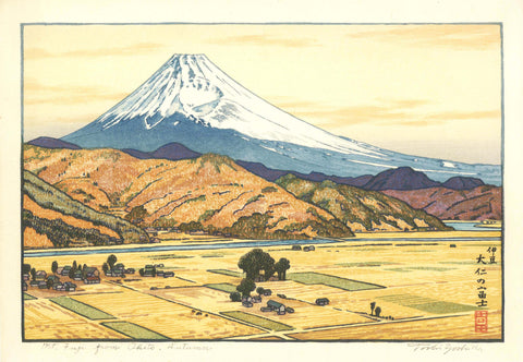 Yoshida Toshi - #018301 Izu Ohito no Fuji Aki  (Mt.Fuji from Ohito, Autmun) - Free Shipping