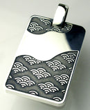 Saito - Genroku - Seigaiha Pattern Pendant Top (950 Silver)