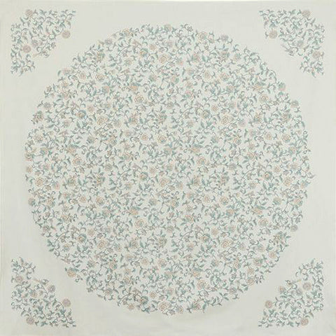 Kimono tsutsumi - Kacho sarasa  Cream 花鳥更紗 キナリ (Japanese Wrapping Cloth)  145 x 145 cm