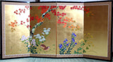 Tominaga Jyuho - Japanese Traditional Hand Paint Byobu (Gold Leaf Folding Screen) - X134 - Free Shipping