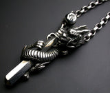 Saito - Rise Dragon & Fudo Myo-o's Sword Silver 925 Pendant Top
