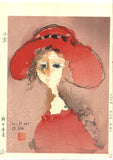 Oda Hiroki - Little girl - Japanese traditional woodblock print  Limited Edition - Free Shipping