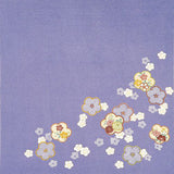 Rayon Chirimen - Koyomi Hikita Ume purplea - 疋田梅 パープル- Furoshiki  68 x 68 cm