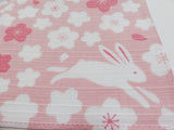 Kenema - Sakura Usagi (Rabbit) 桜うさぎ - Furoshiki 50 x 50 cm