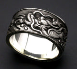 Saito - Rise Dragon in the Sea Silver Ring (Silver 925)