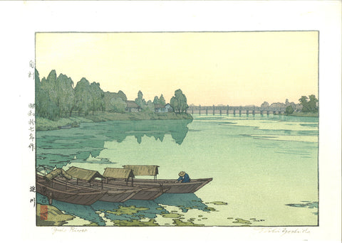 Yoshida Toshi - #014204   S17  Yodo Gawa  (Yodo River) - Free Shipping