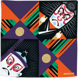 Cochae - Kabuki  48 福コチャエ 歌舞伎 クロ- Furoshiki 48 x 48 cm