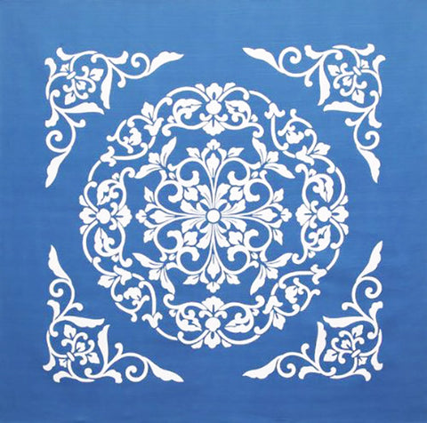 Maruwa - Shosoin Pattern Light Blue - Furoshiki (Japanese Wrapping Cloth) 180 x 180 cm