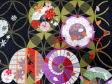 Yu-Soku -  Shippo to Shiki (Treasure of Seven w/ Four Seasons)  七宝と四季  - Furoshiki (Japanese Wrapping Cloth)