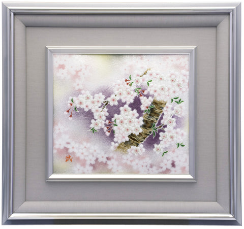 Saikosha - #014-07 Sakura (Framed Cloisonné ware) - Free Shipping