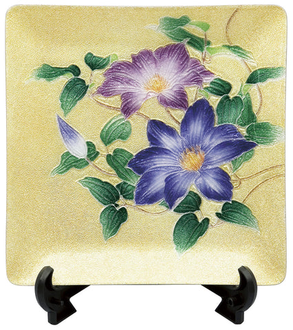 Saikosha - #004-02 Tessen (Cloisonné ware ornamental plate) - Free Shipping