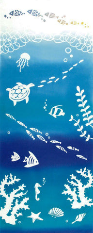 Kenema - Paradise of sea (The dyed Tenugui)
