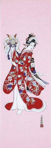 Ukiyo-e Tenugui - Yaegaki Hime - (Japanese Tenugui)