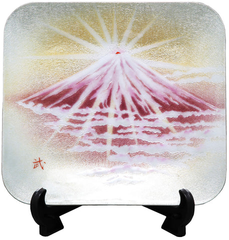 Saikosha - EX-02 Diamond Fuji (Cloisonné ware ornamental plate) - Free Shipping
