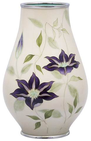 Saikosha - #010-13 Tessen (Cloisonné ware vase) by Master T. Tamura - Free Shipping