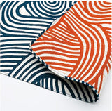 Isamonyou -  Double-Sided Dyeing Musubi Navy/Orange - Furoshiki (Japanese Wrapping Cloth)