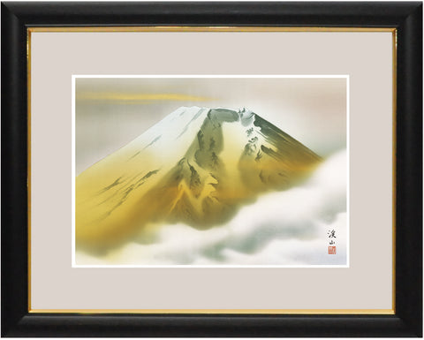 Sankoh Framed Mt. Fuji - G4-BF020L - Ogon Fuji (Golden Mt. Fuji)