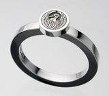 Saito - Kamon (Family Crest Emblem) Silver ring slim (Silver 925)