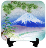 Saikosha - EX-04 Mt. Fuji from Miho no Matsubara (Cloisonné ware ornamental plate) - Free Shipping