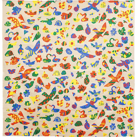 PATORI - Happy bird（ハッピーバード） - Furoshiki (Japanese Wrapping Cloth) 105 x 105 cm