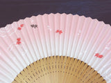 Traditional handcrafted Kyoto Ladies' Sensu - #224 Goldfish - Pink