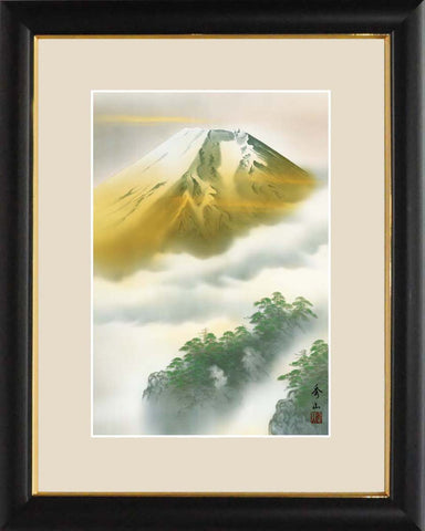 Sankoh Framed Mt. Fuji - G4-BF031L  - Kin Fuji (Golden Mt. Fuji)