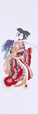 Ukiyo-e Tenugui - Fuji Musume - (Japanese Tenugui)