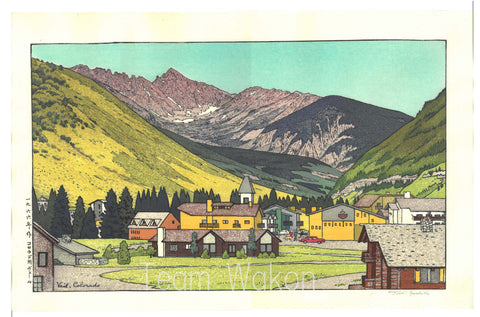 Yoshida Toshi - #016602  Vail,Colorado (Very Limited) - Free Shipping  Only 1 left!!