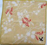 Takehisa Yumeji - Beans Cream  - Gauze Towel (Handkerchief)