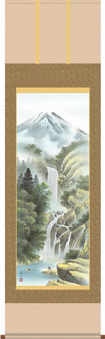 Sankoh Kakejiku - 47B3-043 - Fuho Gyokuren (Mt. Fuji & waterfall) - Free Shipping