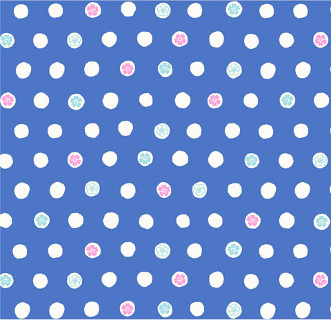 Seiran - Kamon  青嵐 綿 小 風呂敷 約48cm【花紋】 (Japanese Wrapping Cloth)  48 x 48 cm